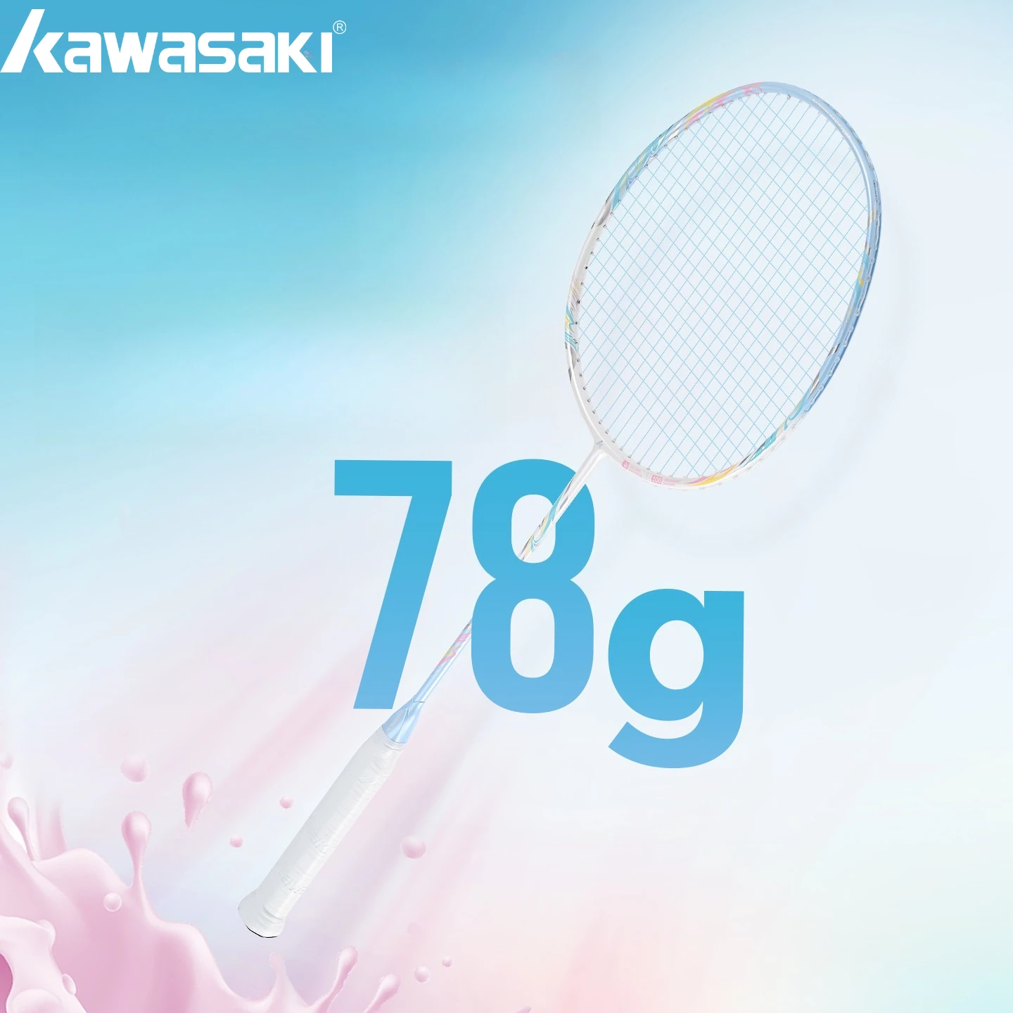 

Kawasaki All-carbon Badminton Racket Ultra-light 5U High Elasticity Professional Level Attack Offense Adult Badminton Racquet