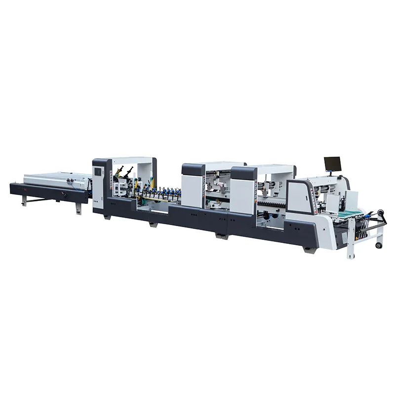 Carton Box Making Semi Automatic Folder Gluer Machine Rigid Confectionery Box Corner Pasting Machine for Sale