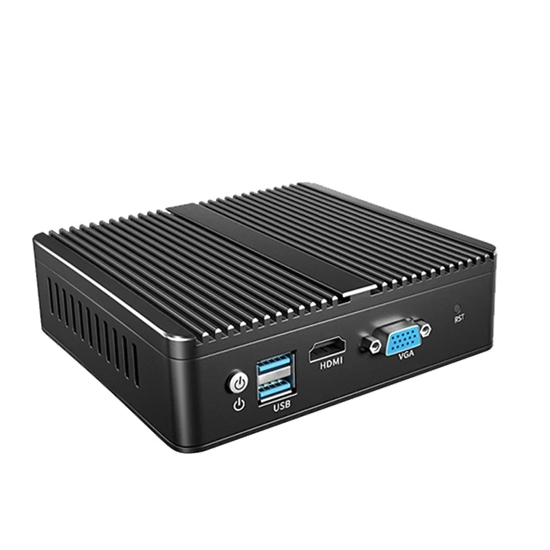 Celeron J1900 Fanless Industrial box PC Quad Core 4x i211 E3825 N2840 Firewall Mini Router HD VGA Office Business Mini Computer