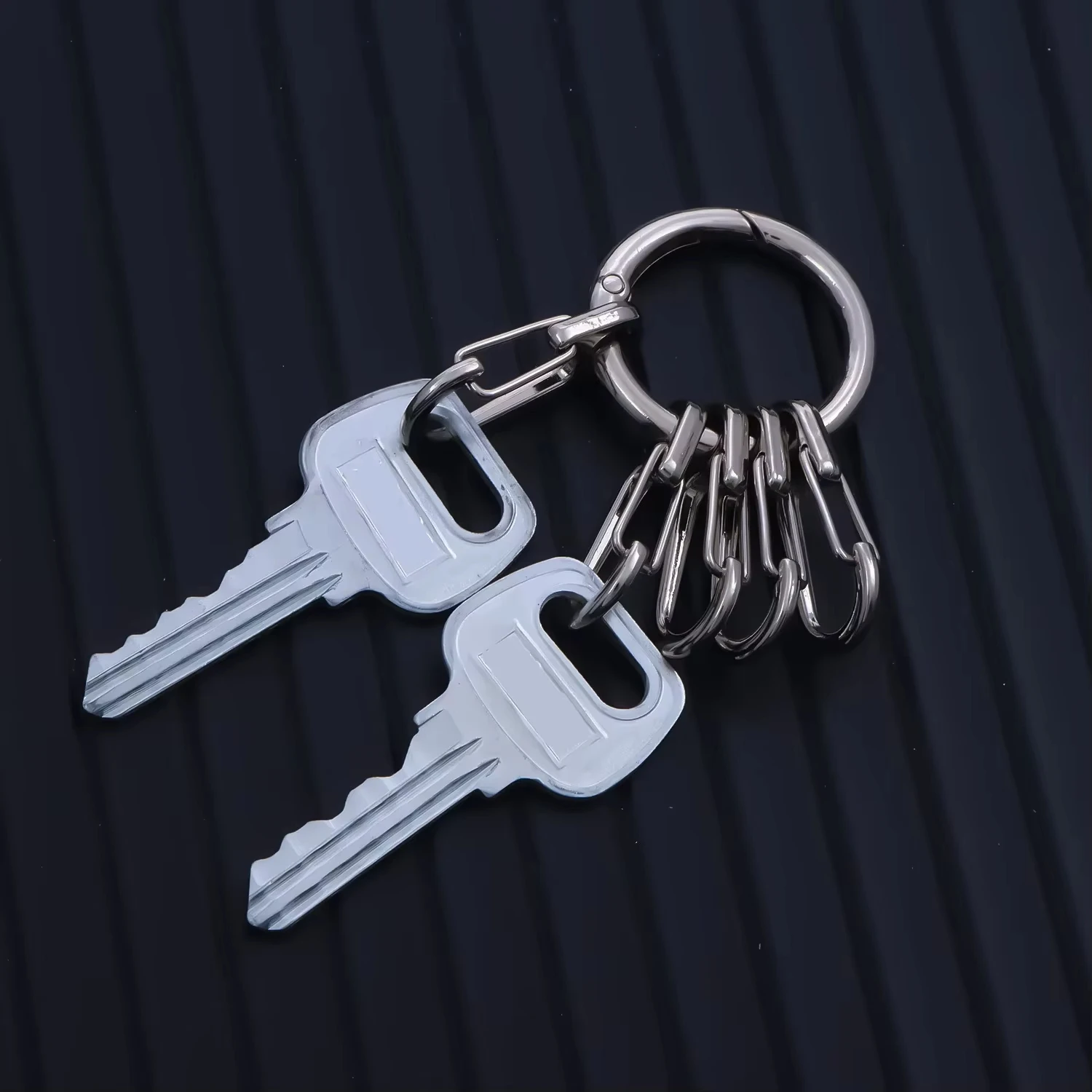 Round Spring Snap Carabiner Clip O Rings Swivel Trigger Hook Metal Clasps Keychain for Handbag Lanyards DIY Crafts