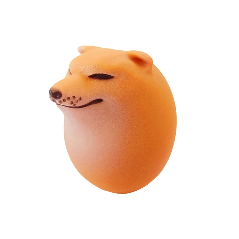 Nuevo 1 pieza creativa Shiba Inu forma de huevo realista decoración de escritorio de PVC decoraciones de Unión de perro y huevo para oficinas en el hogar regalos divertidos de Navidad