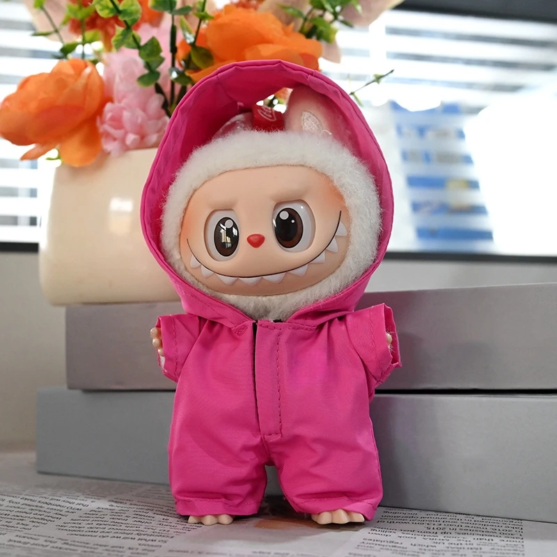 Adecuado para chaqueta de muñeca Labubu Labubu V1 V2 V3, accesorios de ropa de muñeca de peluche a la moda con personalidad, regalos de juguetes para niños