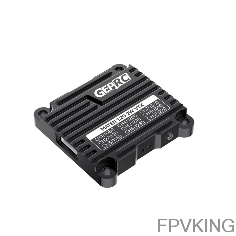 

GEPRC MATEN 1.2G 2W VTX 25mW/400mW/800mW/2000mW/Pit mode Switchable Video Transmitter 1080MHz-1360MHz For Long Range RC Drone