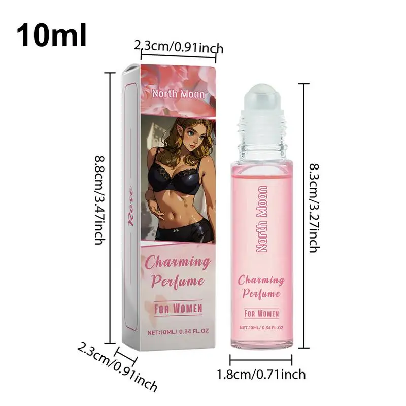 Profumo affascinante per donna 10ml Profumi rosa Roll-On Fragranza ai feromoni Nebbia Rinfrescata Psicologica energizzata