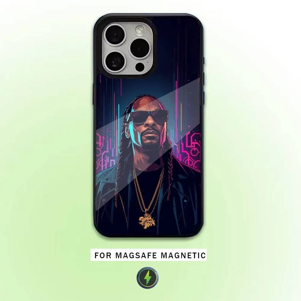 حافظة هاتف مغني الراب S-Snoop Dogg لهاتف iPhone17,16,15,14,13,12,11 Plus، Pro Max شحن لاسلكي مغناطيسي Magsafe #4