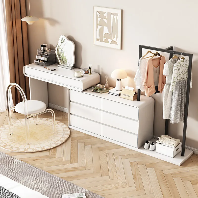 Nordic Simple Vanity Desk Sturdy Bedroom White Bedroom Makeup Vanity Desk Mirror Home Modern Mueble De Maquillaje Furniture