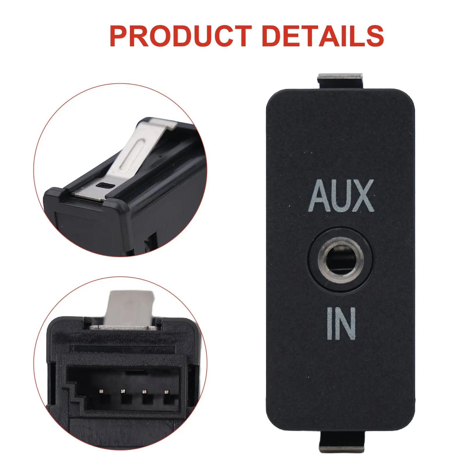 Auxiliary Audio AUX Socket c​ar AUX socket for BMW for X1 X3 for X5 for X6 for Z4 for E81 for E87 for E90 6930561 ABS black