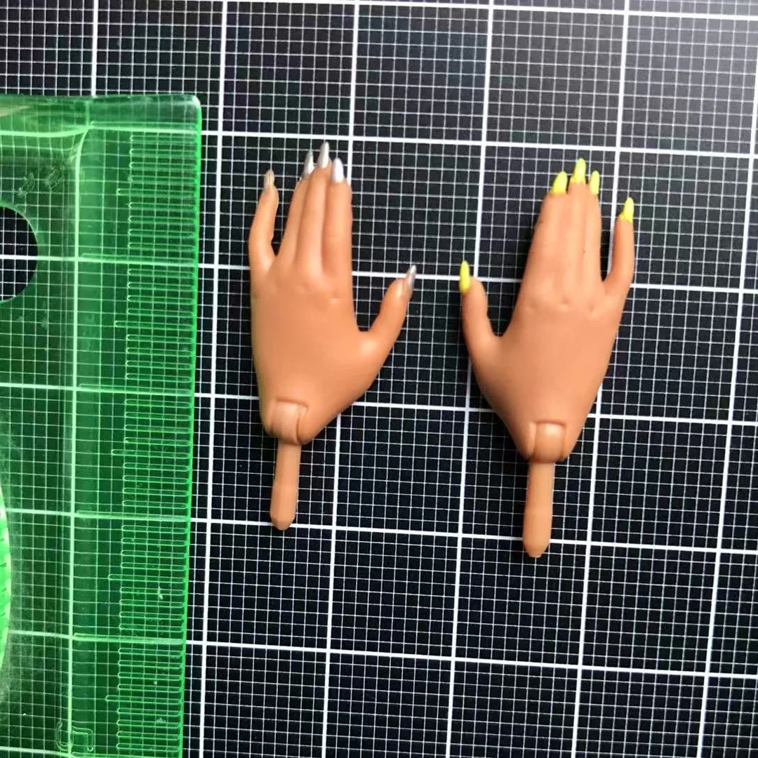 1/6 Puppe Ersatz Hände Mit Nagellack Puppe Teile Weiß Braun Schwarz Farbe Hände LOL Kleine Schwester Puppe Teile – Detail 7