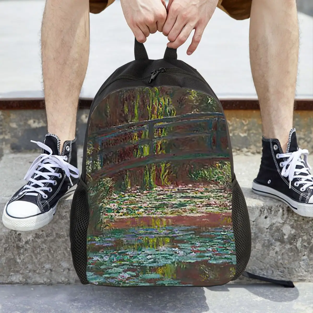 

Рюкзак Claude Monet - Water Lily Pond, вместительный рюкзак для мальчиков и девочек, школьная сумка, сумки на плечо для мужчин и женщин