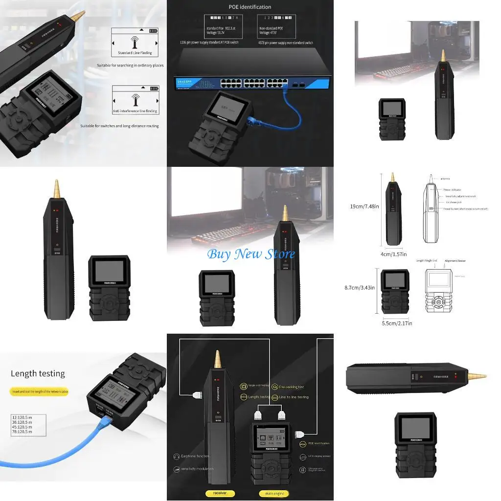 

20CE Digital Multimeter Networks Cable Tester Electrical SocketTester POELan Test