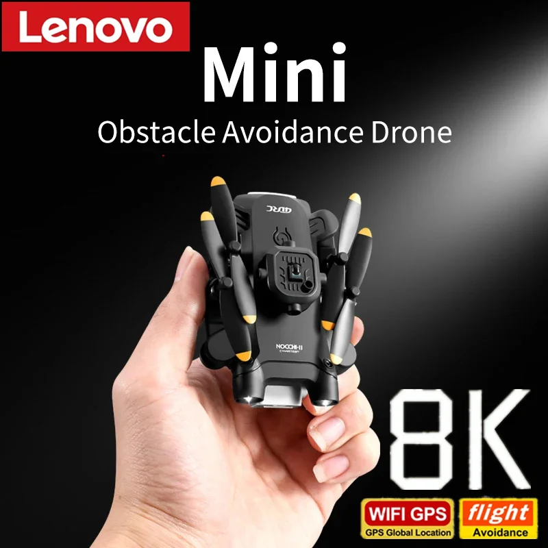 Lenovo-Mini importateur avec caméra HD, 4DRC, V30, 8K, FPV, RC, hélicoptère d\'évitement d\'obstacles à cinq côtés, jouet professionnel, nouveau