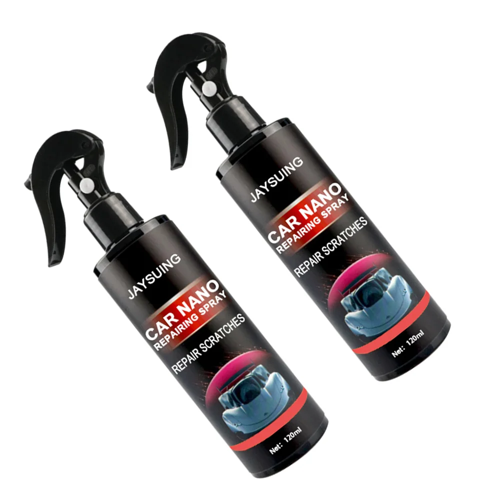 2 Flaschen Auto-Reparatur-Spray, Politur, Glas, Auto-Detaillierung, Kratzer-Entferner, Verpackung, Fahrzeug, Nano-Reparatur