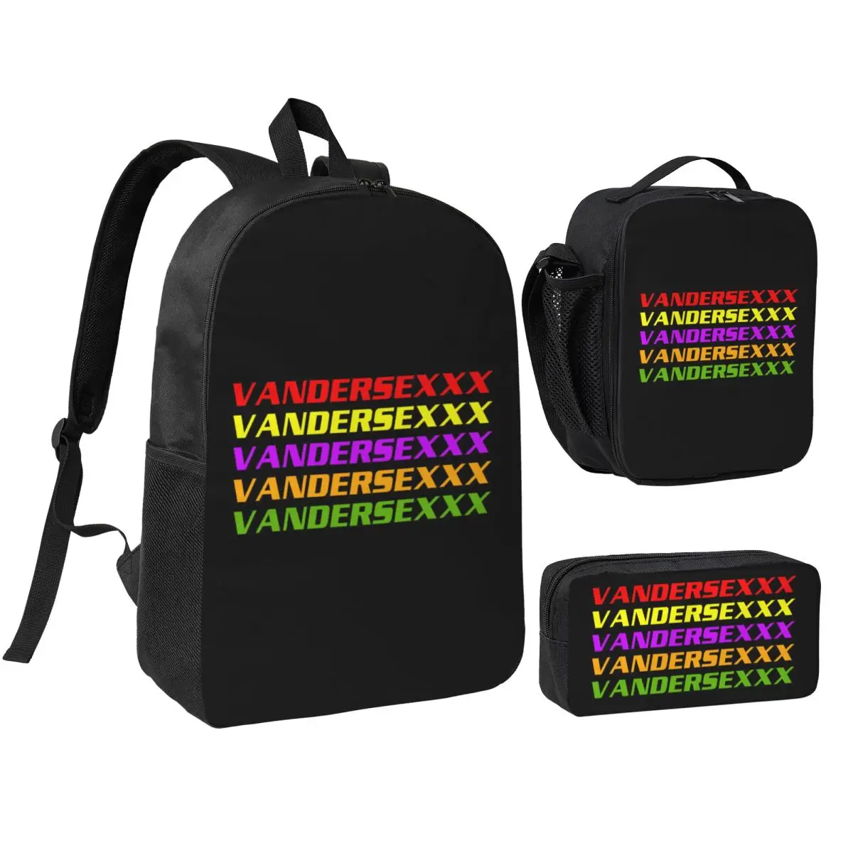 

Club Vandersexxx Backpack Boys Girls BookBag School Bag Shoulder Bags 3ps Insulated Lunch Bag Pencil Case