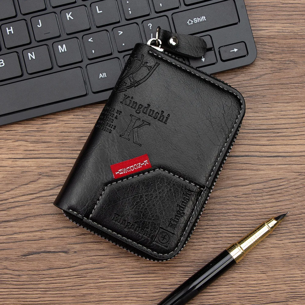 Homefish Vintage Slim Wallet Zipper RFID Blocking 11 Slot Card Holder Retro Style Gift for Men And Women