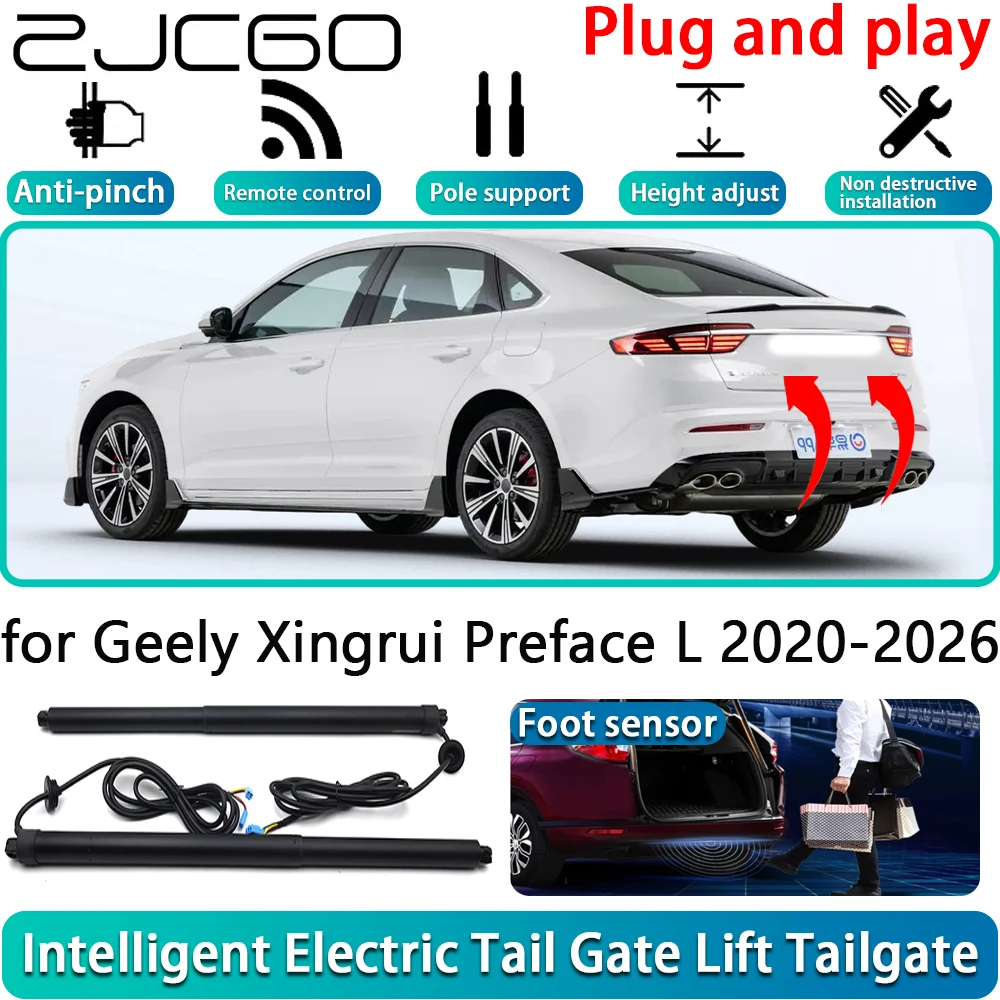 

ZJCGO for Geely Xingrui Preface L 2020-2026 Electric Powered Tailgate Power Liftgate Automatic Tailgate System With Foot Sensor