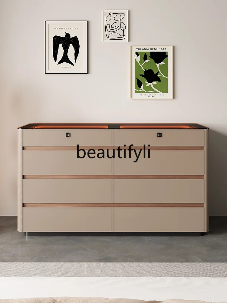 

Bedroom Bedside Locker Drawer Fingerprint Lock Storage Chest Cloakroom Jewelry Display Cabinet