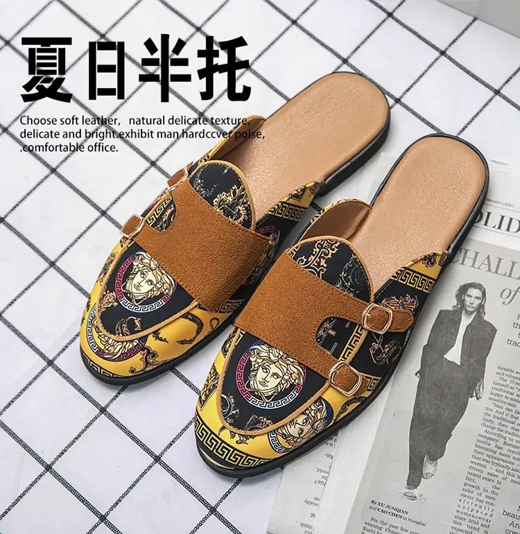 شباشب رجالي البغال أحذية بدون كعب سهلة الارتداء كاجوال بنصف أحذية بدون كعب صنادل رجالي بدون ظهر