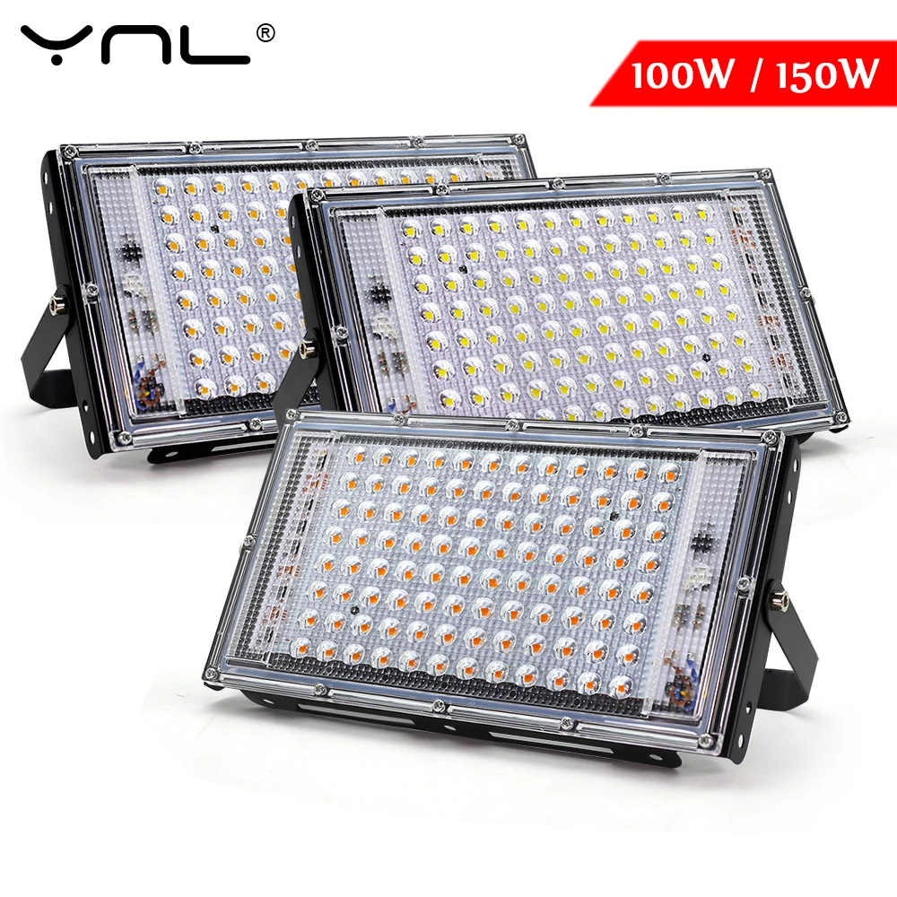 100W 150W Led Flood Light Waterproof IP65 AC 220V 230V 240V Reflector Led Floodlight Outdoor Lighting Spotlight LED Street Lamp