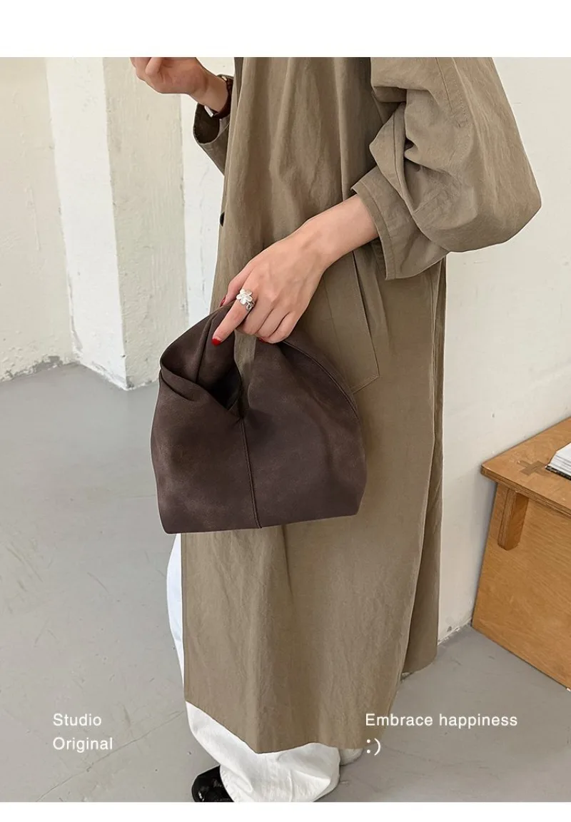 CEEKAY Wildleder-Handtasche im Hobo-Stil mit Perlenanhänger, Metallring, dünnem Riemen, vielseitig einsetzbar für den Alltag, Pendeln und Freizeit, große Kapazität – Detail 11