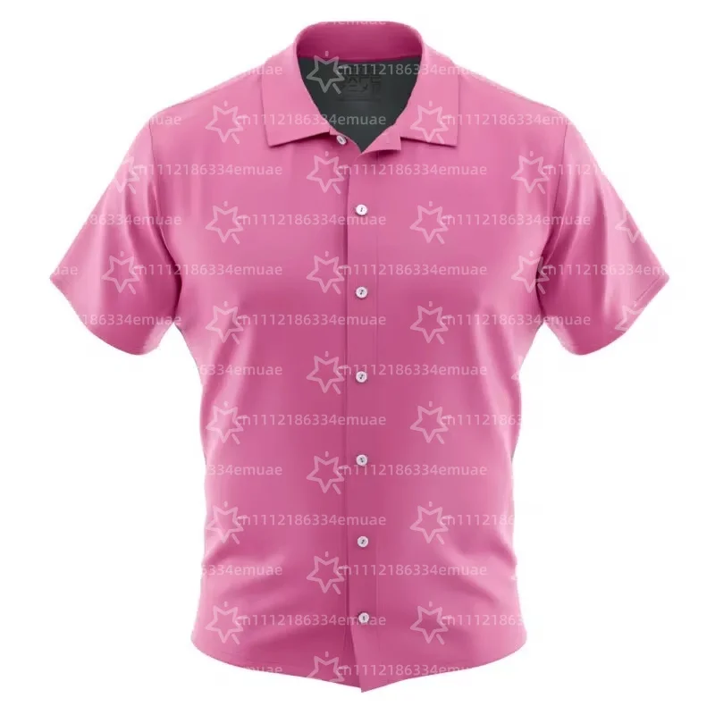 Vegeta Badman Shirt Pink Dragon Ball Z Button Up Hawaiian Shirt