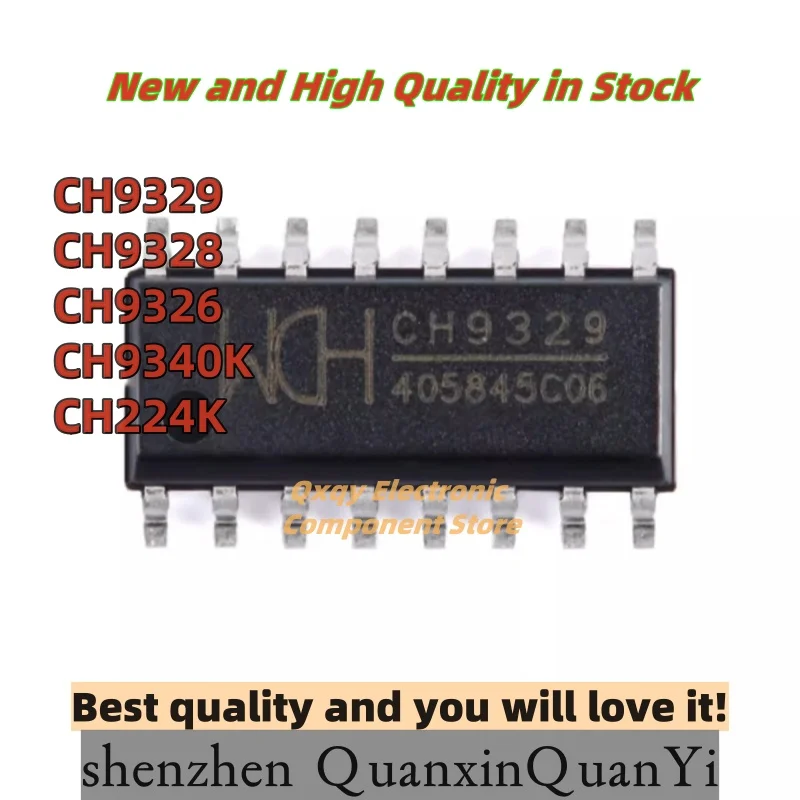 5PCS CH9329 CH9328 CH9326 CH9340K CH224K SOP-16 SMT serial port to standard USB HID device chip