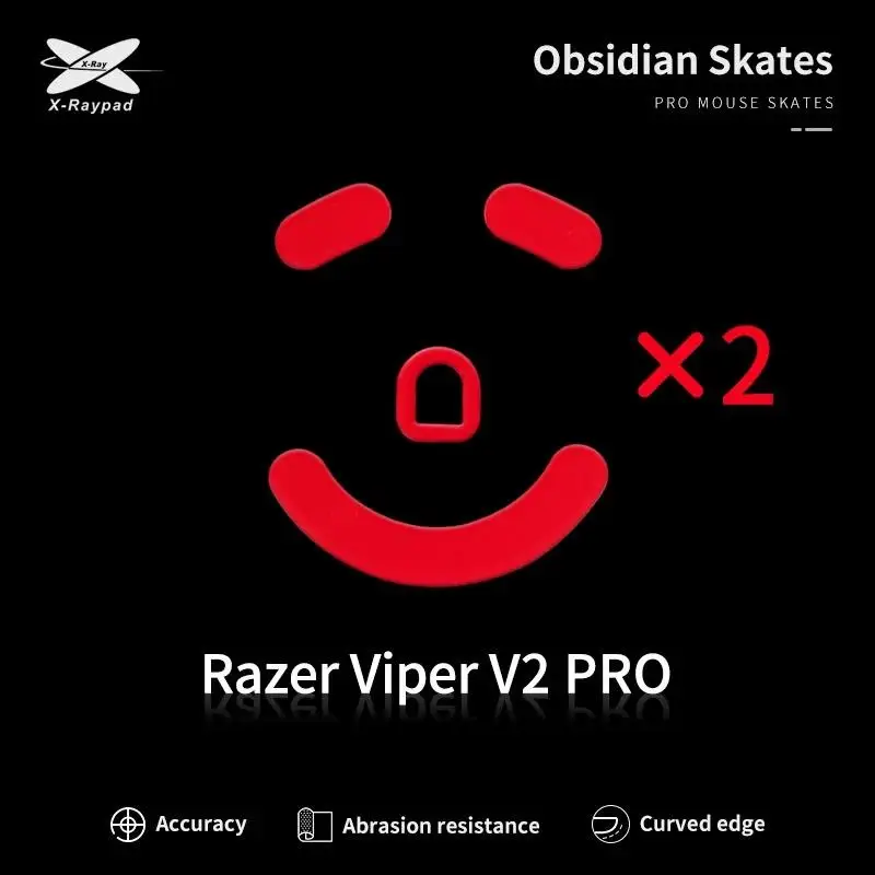 Xraypad Obsidian Control Mouse skates for Razer Viper V2 pro 2 sets X-raypad mouse skates