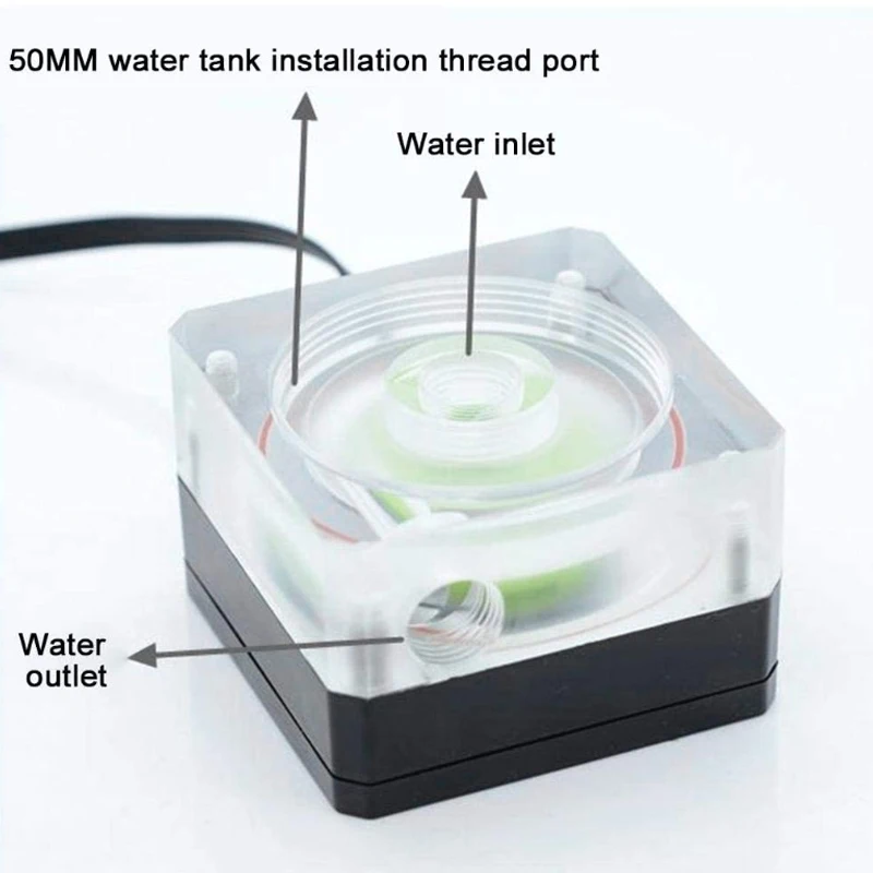 Chłodnica wodna Freezemod Pompa wodna Ultracienka regulacja prędkości Pwm Przepływ o grubości 4 cm 500 l Obsługa zbiornika Od50. Pu-Szm6