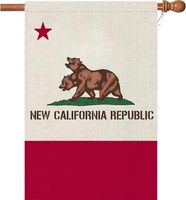 Large New California Republic Garden Flags Double Sided,NCR Burlap House Flag Decorations,Fallout Tapestry Flags for Outdoor 28