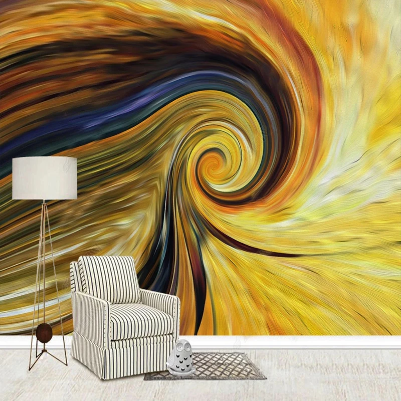 Custom Mural Wallpaper Modern Sky Vortex Abstract Gold3D Stickers Living Room TV Sofa Luxury Home Decor Background Papel Tapiz