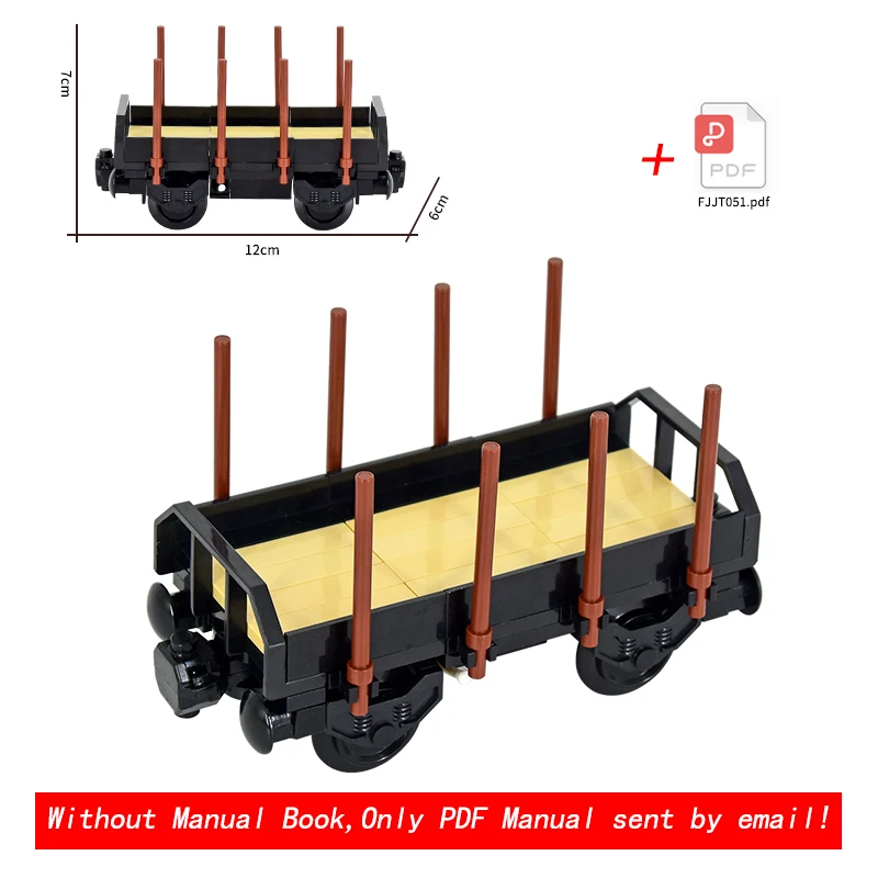 MOC Creative Expert Creative 4-wheel short stake truck Brick Block Children's DIY Toy Gifts