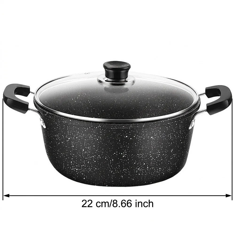 Double-Handled Metal Soup Pot Built for Long-Term Simmering with Stable Performance on Induction and Gas Cooktops