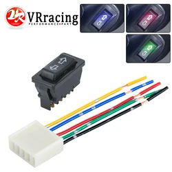 Universal Auto Car Power Window Switch Lifting Switch 5 Pin DC 12V 20A Blue/Red Light Color And Harness