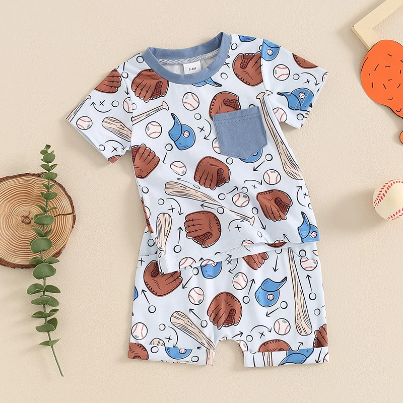 Baby Boy Clothes Newborn Summer Outfit Farm Chicken Toddler Funny T Shirt Infant Boys Shorts Set