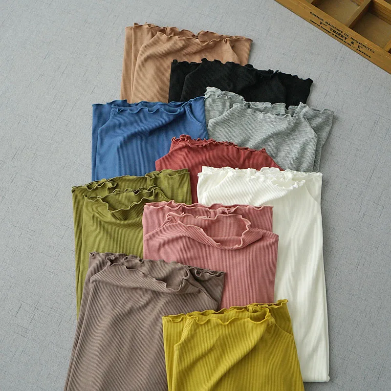 

Spring Autumn New Arrival 2022 Women Brief Basic All-match Loose Plus Size Comfortable Elastic Knitted Modal T-shirts 5 Colors