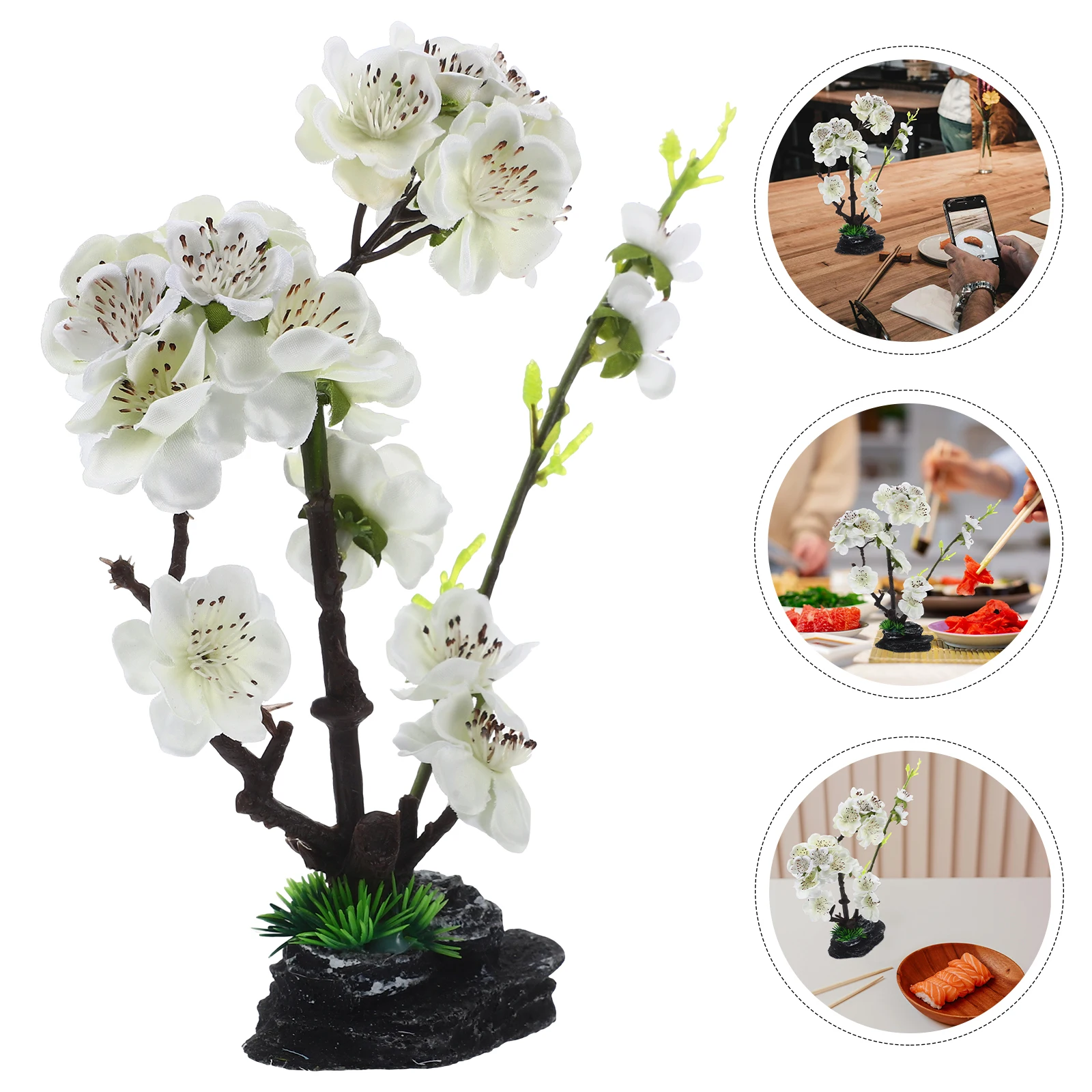 

Sushi Flowers Artificial Flower Ornaments Hotel Dish Decor Fake Flower Adornments Plate Decorative Sushi Serving