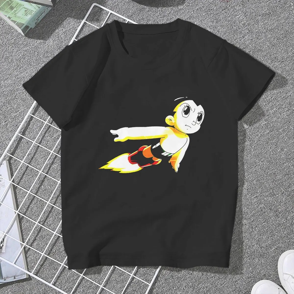 Leisure Astroboy T-Shirts Women Crewneck T Shirt Tetsuwan Atom Anime Astro Boy Manga Short Sleeve Tees Summer Clothing