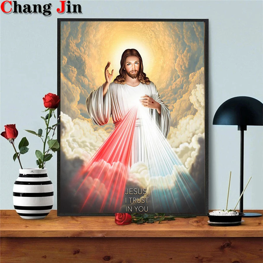 Christ Religious Easter Belief Series Jesus Diamond Painting Cross Stitch Kit 5D Diy Diamond Mosaic Embroidery Church Home Decor