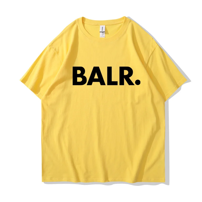 T shirt Men Hip Hop Balr Print Cotton T Shirt Streetwear Harajuku Summer Short Sleeve T-Shirt Women Tops Tees Fashion ClothingRa