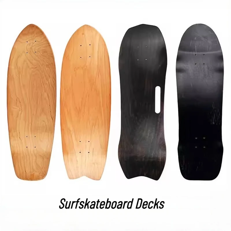 Deck de Skate de 4 Rodas em Maple Canadense/Norte Americano de 7 Camadas, Ideal para Surfskate, Longboard, Cruiser, Prancha de Surf Terrestre, Single-Kick Plate
