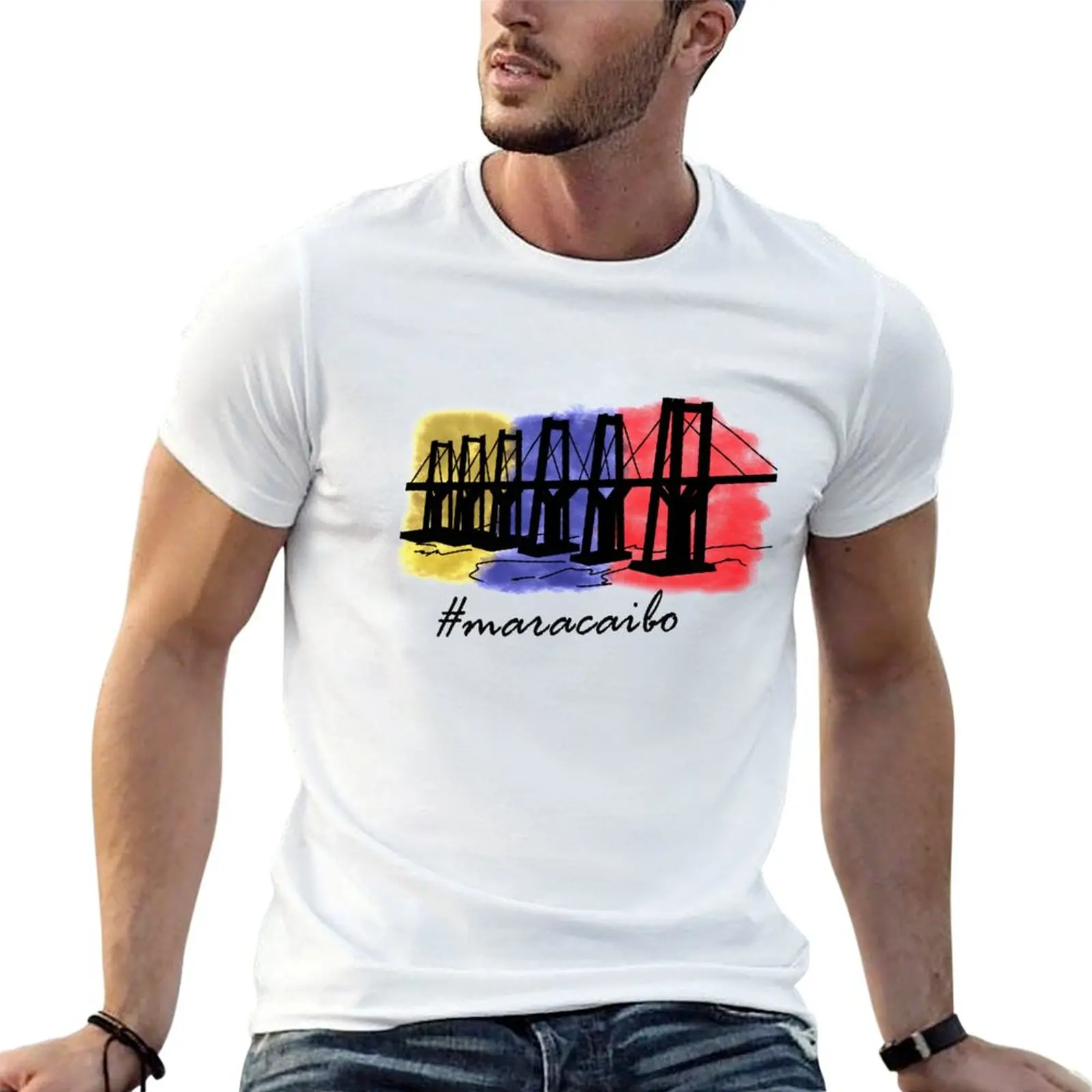 Camiseta Maracaibo - Puente Sobre El Lago, camiseta esencial, camisetas de anime para hombre