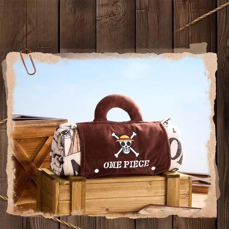 

Anime One Piece Blanket Bag Hand-Held Casual Wanted Poster Pillow Bag Multi-Purpose Decorative And Warm Blanket Gifts