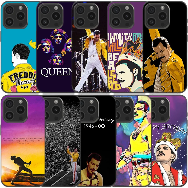 Rock Funky Freddie Mercury Queen Clear Phone Case For Apple iPhone 12 13 Mini 11 14 15 16 Pro Max Cover XS MAX XR Soft