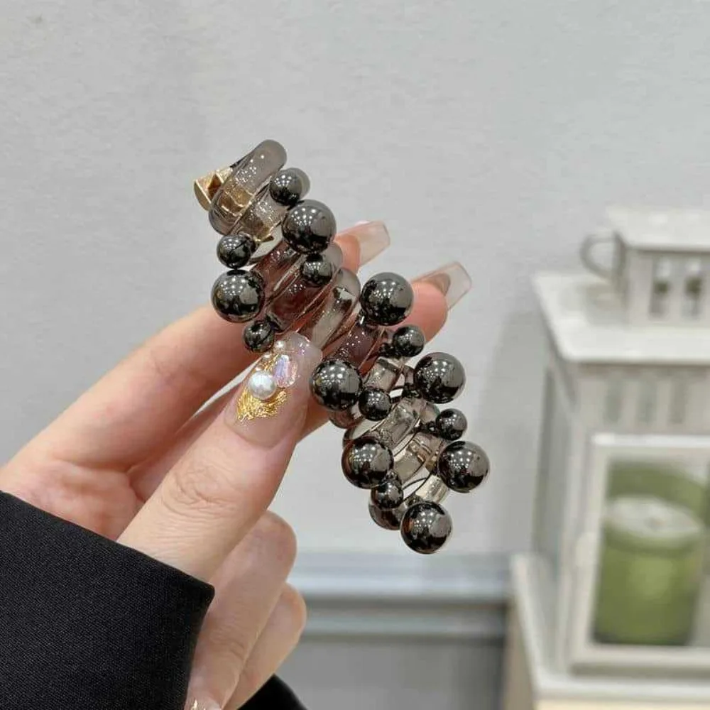 Cable de teléfono a la moda, banda elástica para el cabello, trenza de burbujas, cordón para teléfono con perlas, accesorios para el cabello, banda para el cabello para mujer