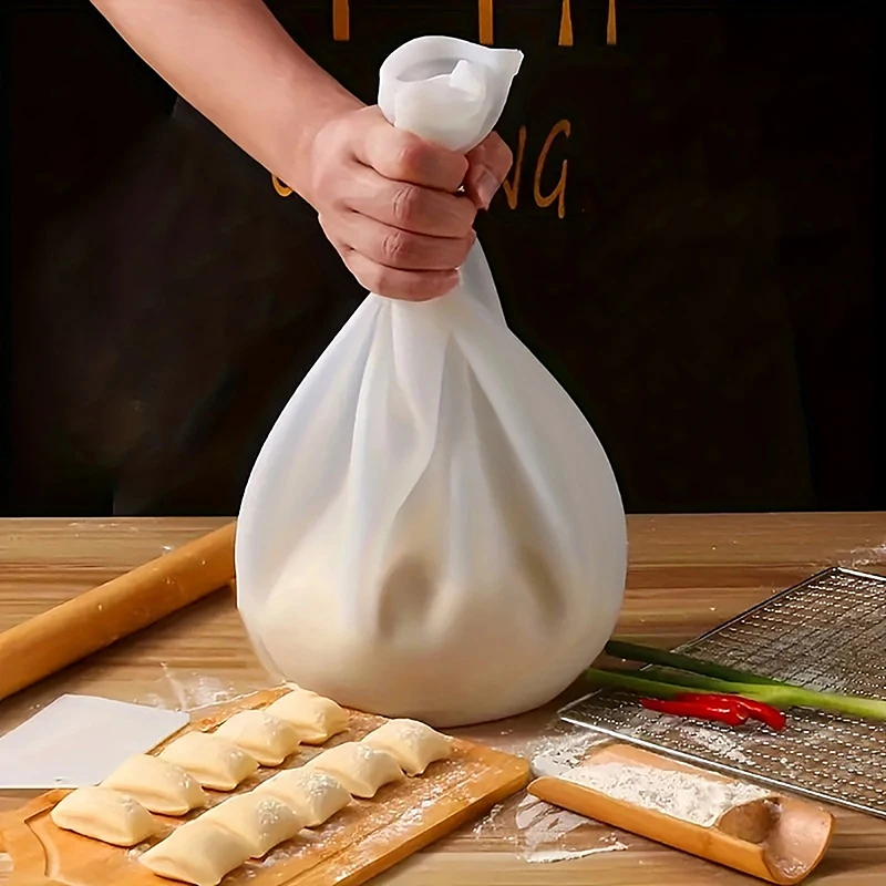 Silicone Kneading Dough Bag With Ribbon Flour Mixer Bag Versatile Dough Mixer For Bread Pastry Pizza Dough Making Kitchen Tools