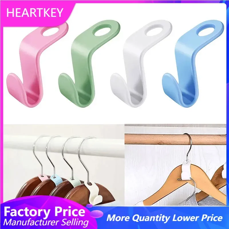 Mini Clothes Hanger Connector Wardrobe Hanger Hooks Organizer Connect Cascading Plastic Wardrobe Organizer Rack Space Saving