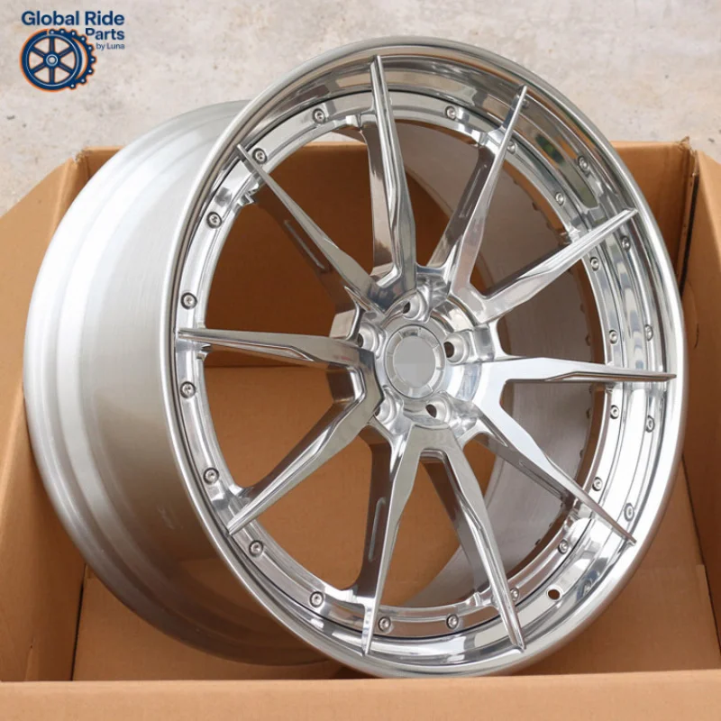 

Подходит для Mercedes-Benz CLA220, двухкомпонентная ступица колеса на заказ, кованая 18-дюймовая модифицированная полированная ступица