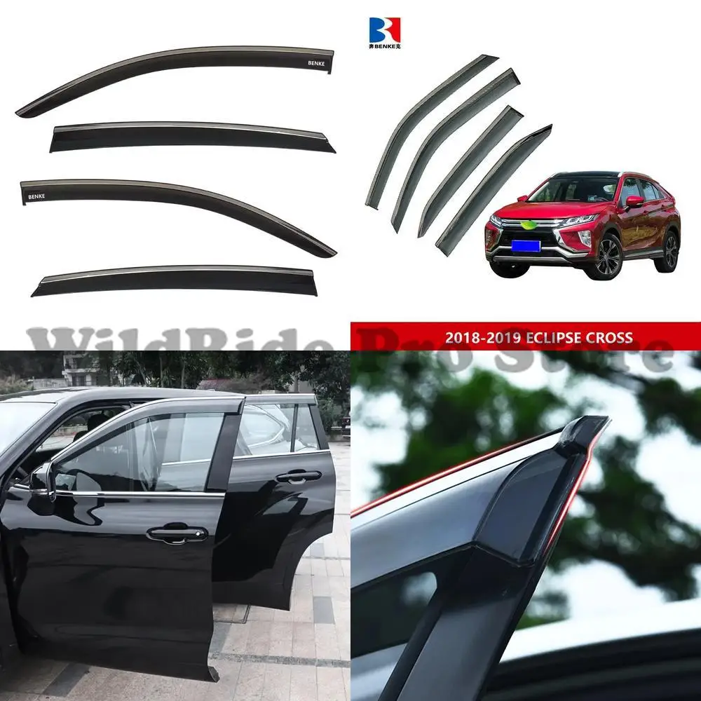 1 set For Mitsubishi Eclipse Cross 2019-2024 car window sun visor wind deflector rain guard
