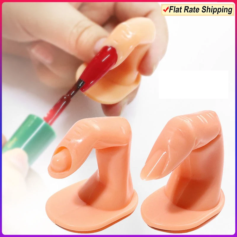 Buy in Bulk Pay One Shipping Fee Only 1 Piece False Finger with False Nail Tips for Nail Art Practice Nail Accessory