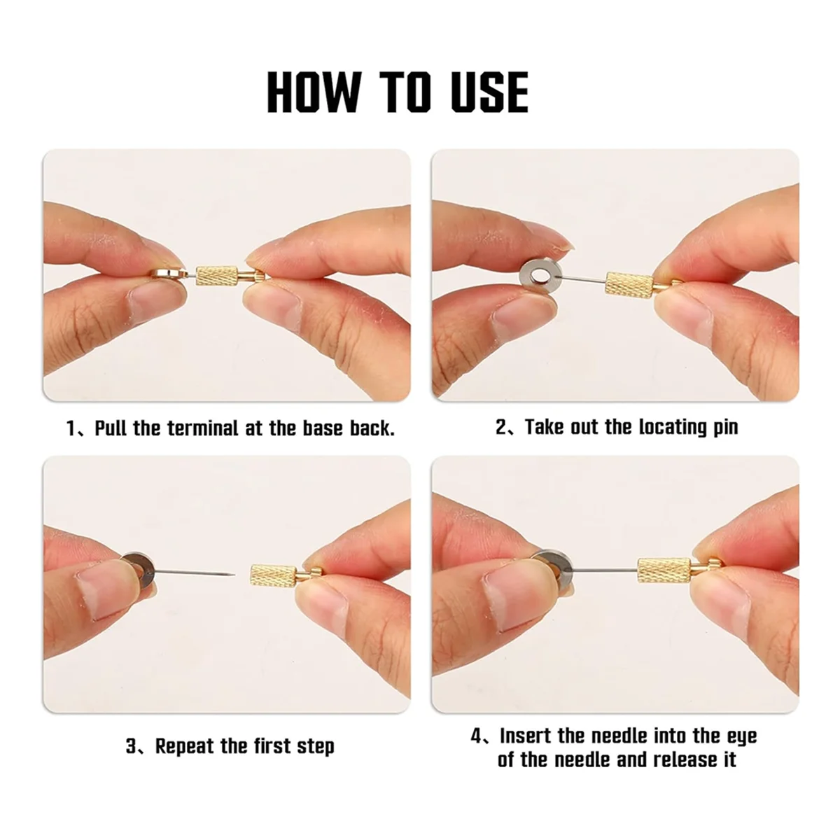 A98U 4PCS Leather Suture Positioning Needle, Leather Needles for Hand Stitching, Handmade DIY Leather Positioning Pins