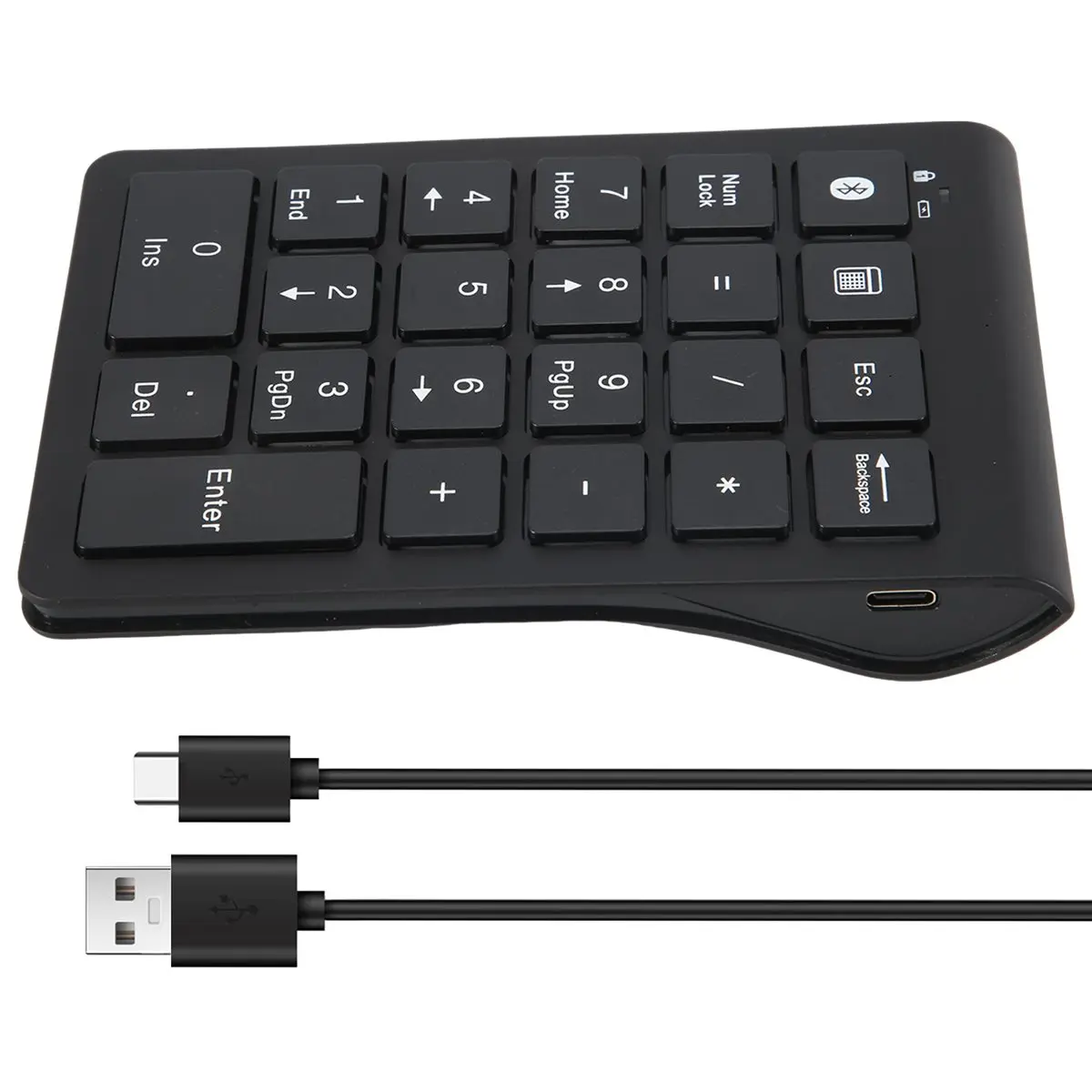 morning Wireless Bluetooth Number Keypad, 22-Keys Portable Slim Numeric Pad for Laptop Computer, PC, Desktop, Notebook